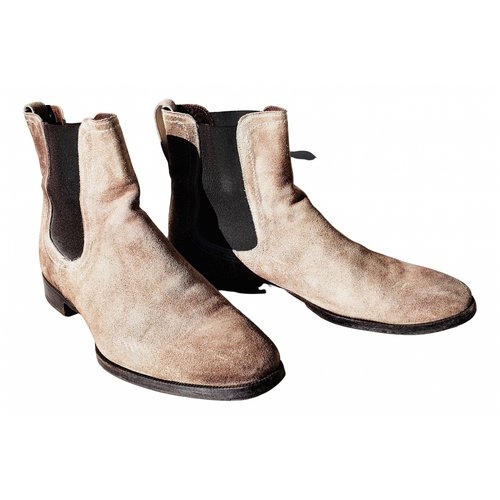 Pre-owned Max Verre Boots In Beige