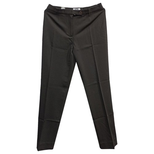 Pre-owned Moschino Trousers In Brown