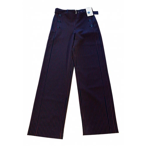 Pre-owned Sies Marjan Wool Straight Pants In Multicolour