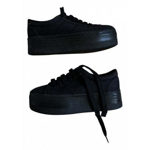 Pre-owned Jeffrey Campbell Cloth Trainers In Black