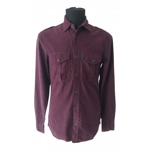Pre-owned Burberry Velvet Shirt In Purple