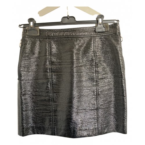 Pre-owned Marc By Marc Jacobs Vegan Leather Mini Skirt In Black