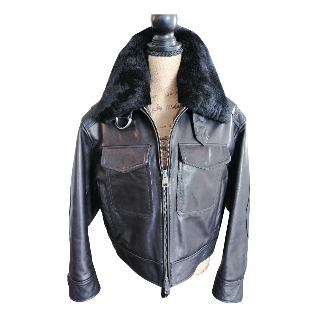 Ami Leather biker jacket
