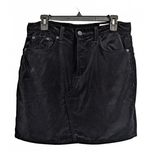 Pre-owned Rag & Bone Velvet Mini Skirt In Black