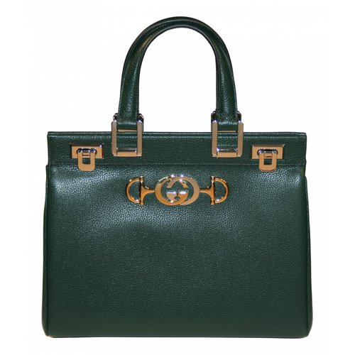 Pre-owned Gucci Zumi Leather Handbag In Green