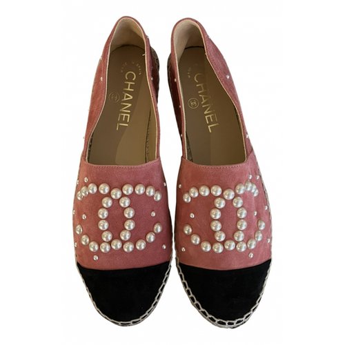 Pre-owned Chanel Espadrilles In Pink