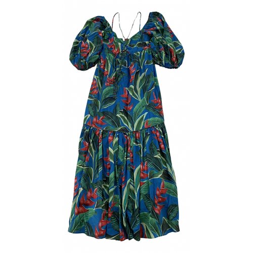 Pre-owned Farm Rio Mid-length Dress In Blue