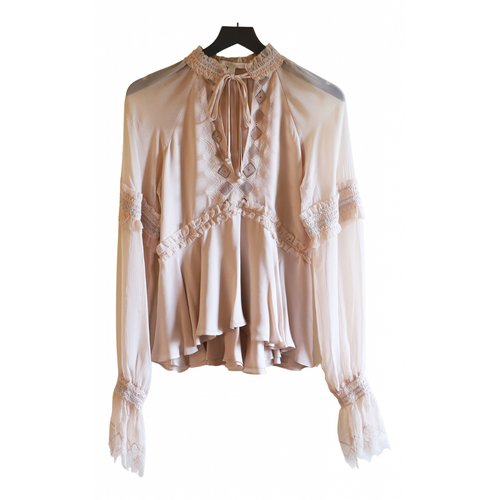 Pre-owned Jonathan Simkhai Silk Blouse In Pink