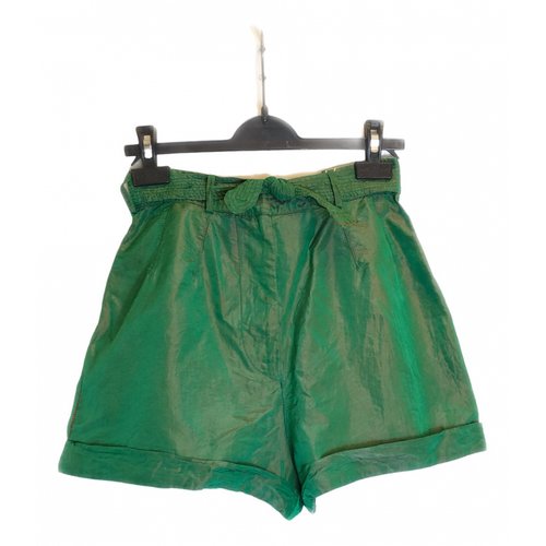 Pre-owned Jean Paul Gaultier Silk Mini Short In Green
