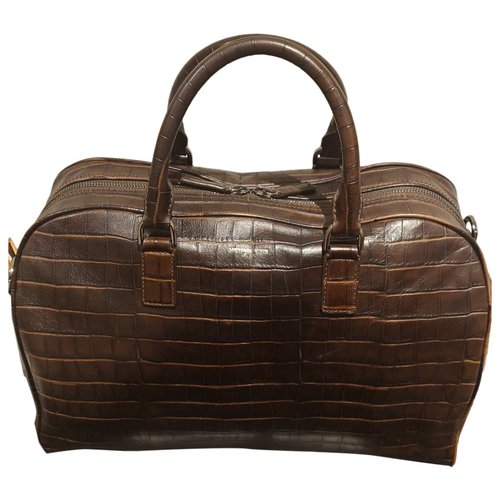 Pre-owned Michael Kors Leather Weekend Bag In Brown