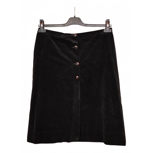 Pre-owned Marella Velvet Mid-length Skirt In Black