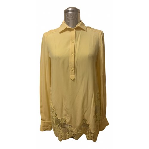 Pre-owned Ermanno Scervino Silk Blouse In Yellow