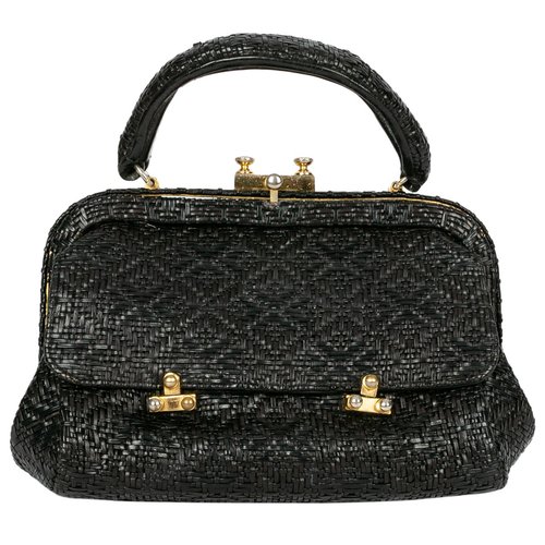 Pre-owned Roberta Di Camerino Leather Handbag In Black