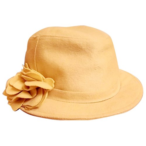 Pre-owned Ermanno Scervino Wool Hat In Yellow