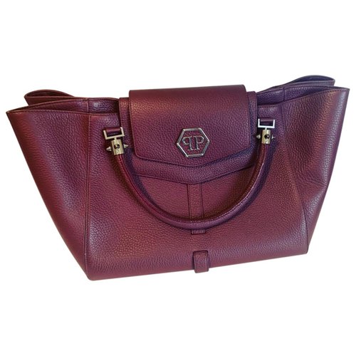 Pre-owned Philipp Plein Leather Handbag In Purple