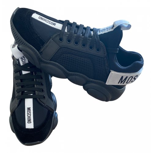 Pre-owned Moschino Trainers In Black