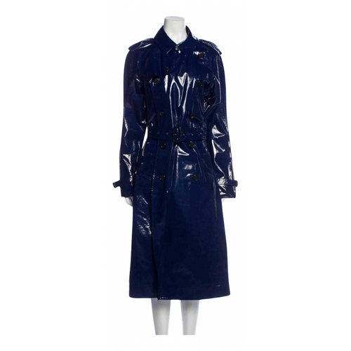 Pre-owned Burberry Trench Coat In Navy