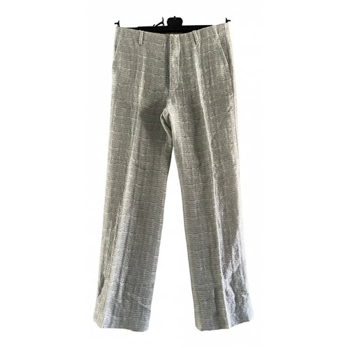 Pre-owned Miu Miu Silk Large Pants In Metallic
