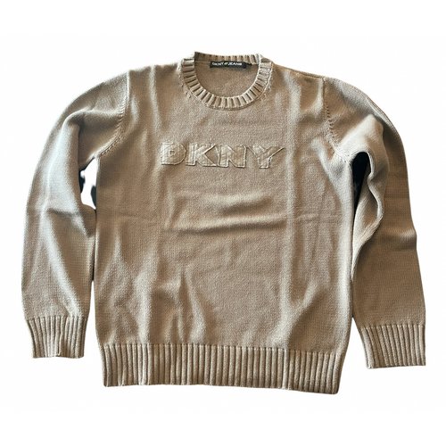 Pre-owned Dkny Knitwear & Sweatshirt In Beige