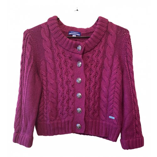 Pre-owned Burberry Cardigan In Purple