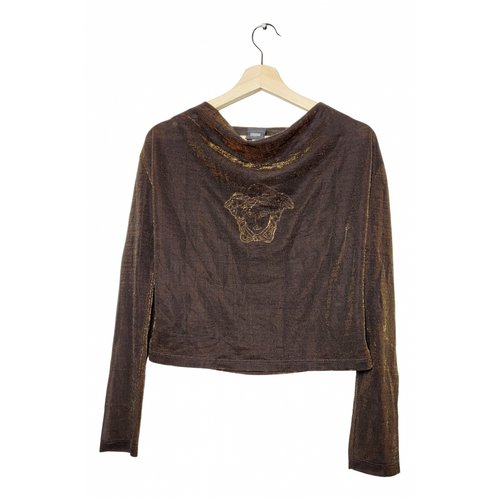 Pre-owned Versace Blouse In Brown