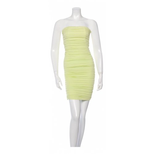 Pre-owned Alice And Olivia Silk Mini Dress In Yellow