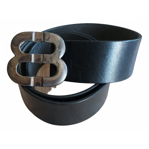 Pre-owned Bruuns Bazaar Leather Belt In Black