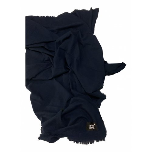 Pre-owned Montblanc Wool Scarf In Blue