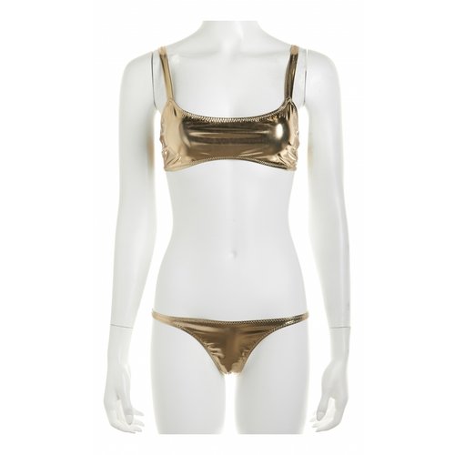 Pre-owned Lisa Marie Fernandez Two-piece Swimsuit In Gold