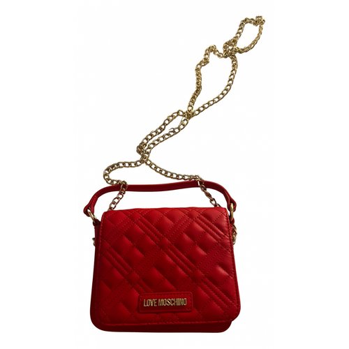 Pre-owned Moschino Love Leather Handbag In Red