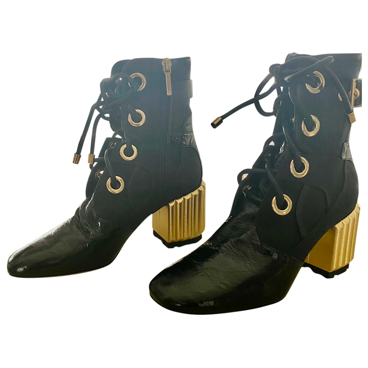 Dior Patent Leather Ankle Boots 