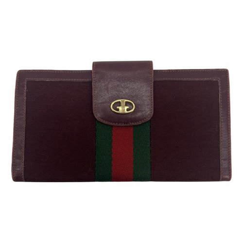 Pre-owned Gucci Continental Leather Wallet In Multicolour
