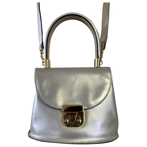 Pre-owned Walter Steiger Patent Leather Mini Bag In Silver