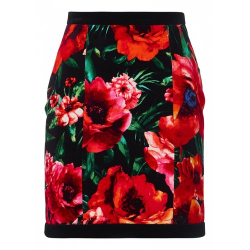 Pre-owned Balmain Velvet Mini Skirt In Multicolour