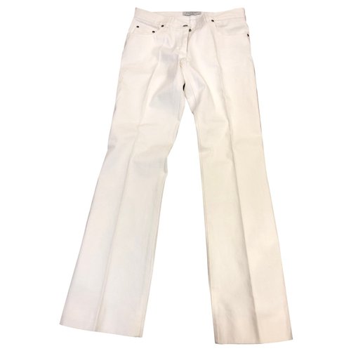 Pre-owned Saint Laurent Trousers In White