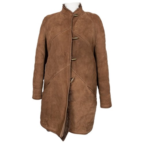 Pre-owned Fendi Leather Coat In Brown
