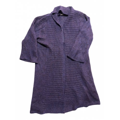 Pre-owned Marella Wool Cardi Coat In Purple