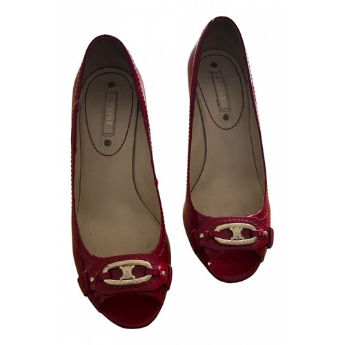 Pre-owned Celine Patent Leather Heels In Red