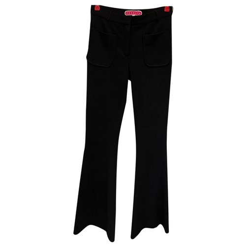 Pre-owned Manoush Wool Trousers In Black