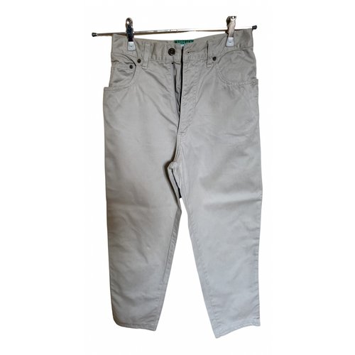 Pre-owned Moschino Straight Pants In Khaki