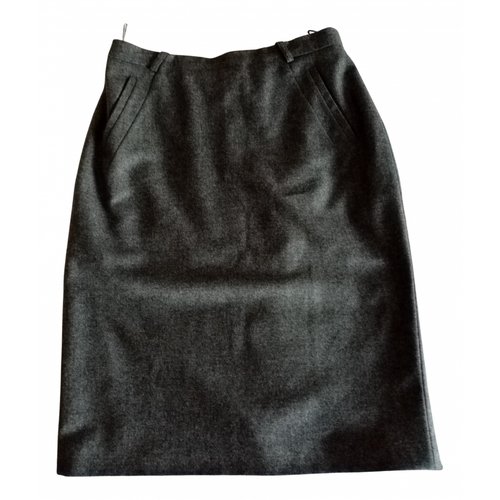 Pre-owned Aigner Wool Mid-length Skirt In Grey