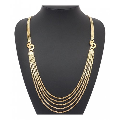 Pre-owned Dior Long Necklace In Gold