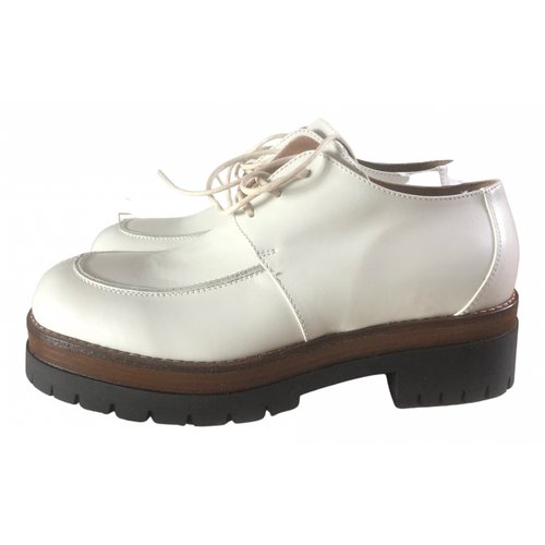 Pre-owned L'autre Chose Leather Lace Ups In White