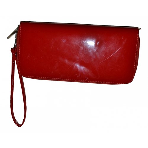Pre-owned Baldinini Patent Leather Wallet In Red