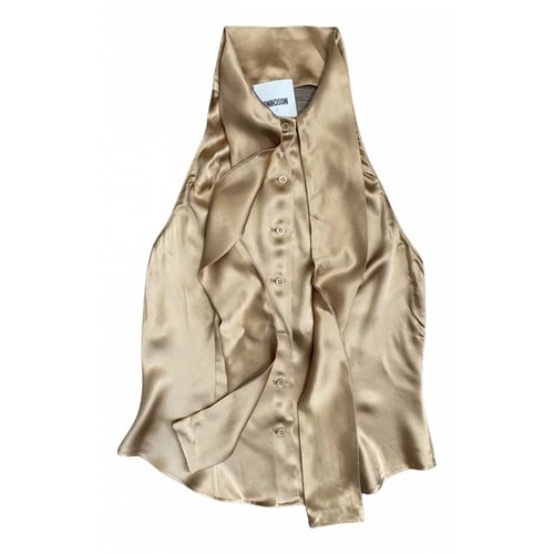 Pre-owned Moschino Silk Blouse In Gold