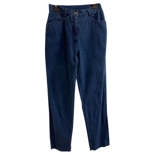 Pre-owned Laura Biagiotti Straight Jeans In Blue