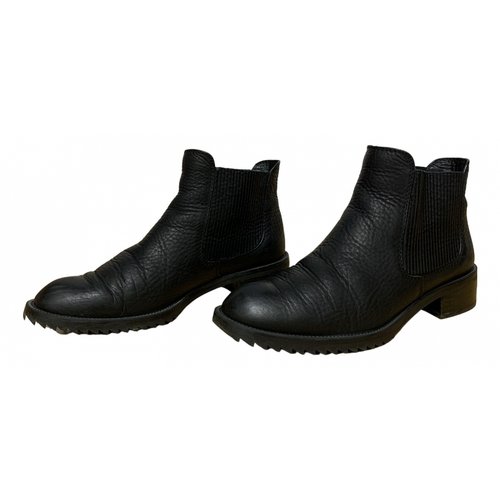 Pre-owned Pedro Garcia Leather Ankle Boots In Black