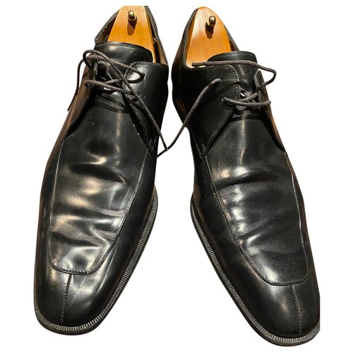 Pre-owned Bally Leather Lace Ups In Black