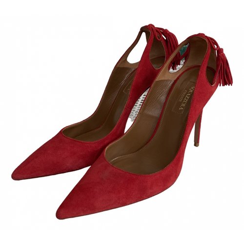 Pre Owned Aquazzura Heels In Red Modesens