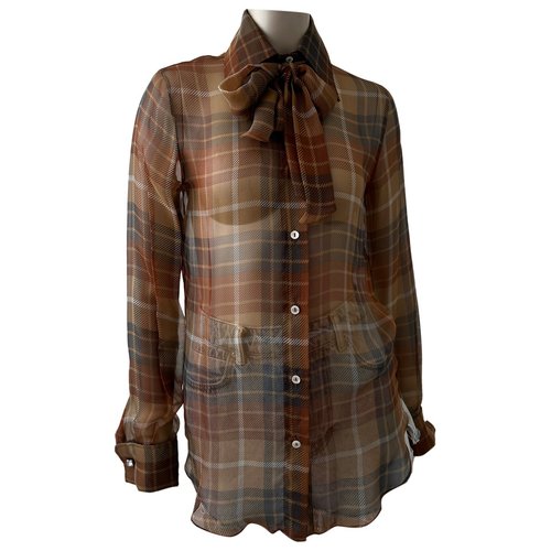 Pre-owned Dolce & Gabbana Silk Shirt In Brown